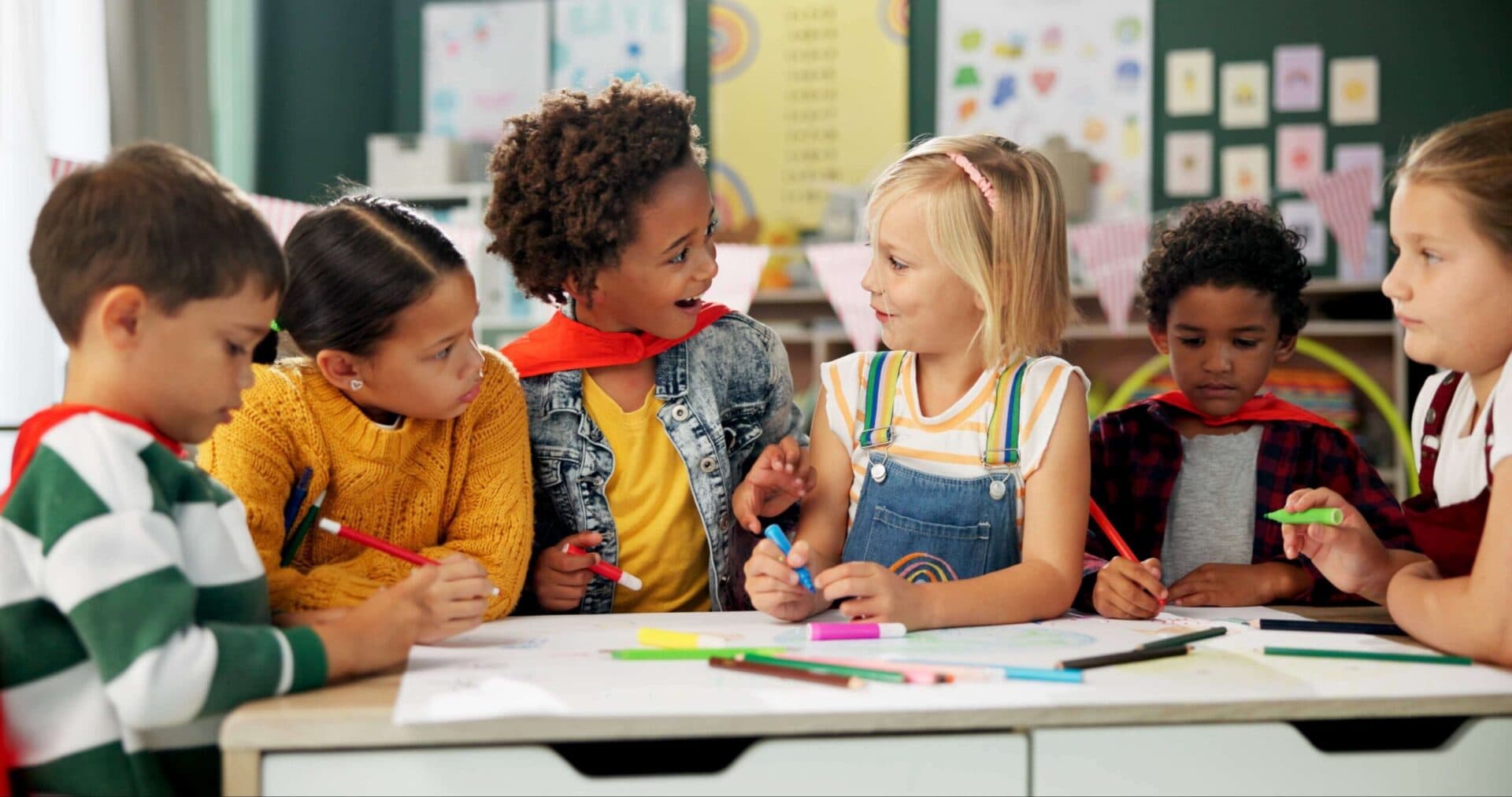 Children playing together at a Creation Kingdom center